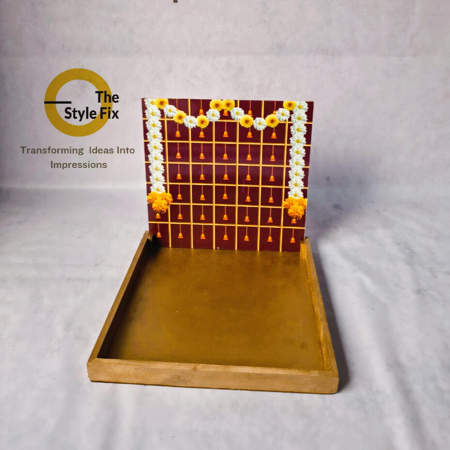 wooden tray with backdrop wooden tray with backdrop